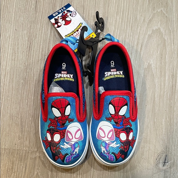 Marvel Spidey Friends Kids Sneakers - Red and Blue - Picture 1 of 2